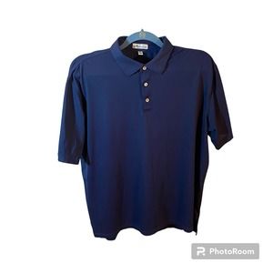 Peter Millar Polo Shirt Men's Extra Large XL Navy Blue Short Sleeve Golf